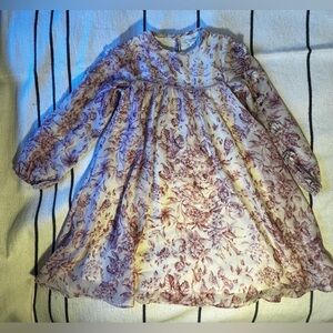 Nordstrom Floral Long Sleeve Sleeve Cut Out Dress